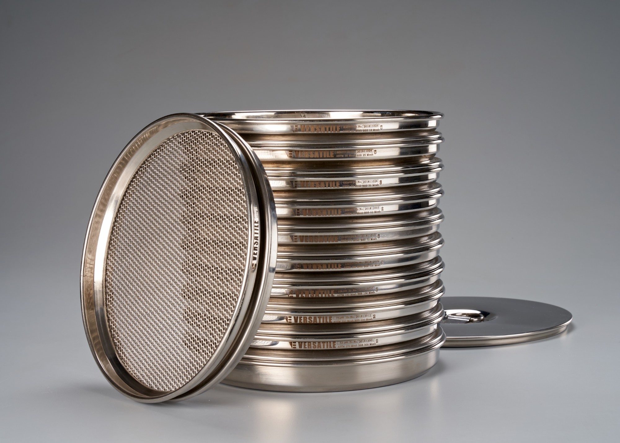 Compliance Grade AFS Sieve Set - Full Height (ISO 3310-1 / ASTM E11)